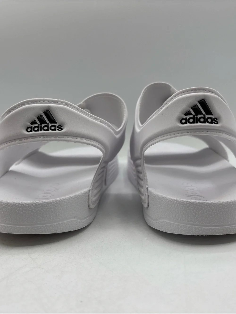 adidas Adilette Sandal K GW0342 Size 6 White Black Adjustable Strap Sport Sandal